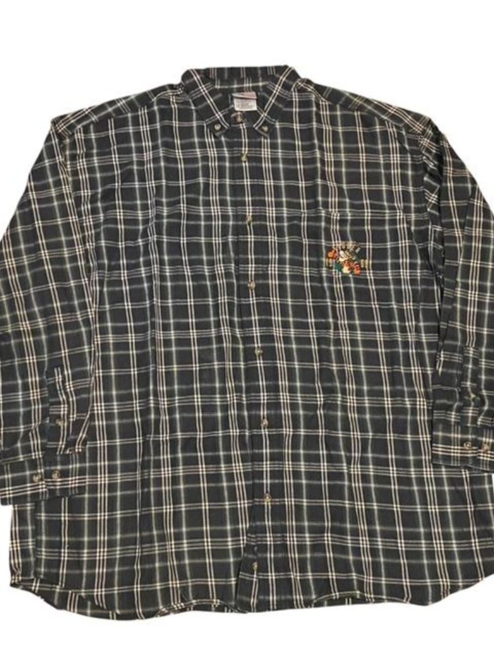 Vintage The Disney Store Tigger Plaid Button Up Shirt Mens XLarge